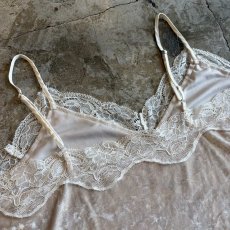 画像7: POINT LACE VELVET DESIGN CAMISOLE / Ladies L (7)