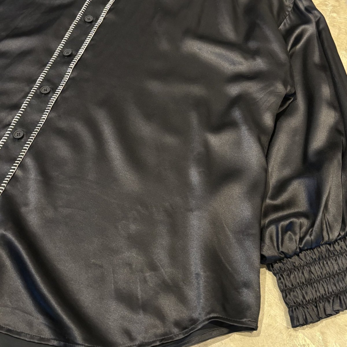 画像6: 【ALL SAINTS】MONOCHROME STITCH L/S SHIRT / Mens L (6)