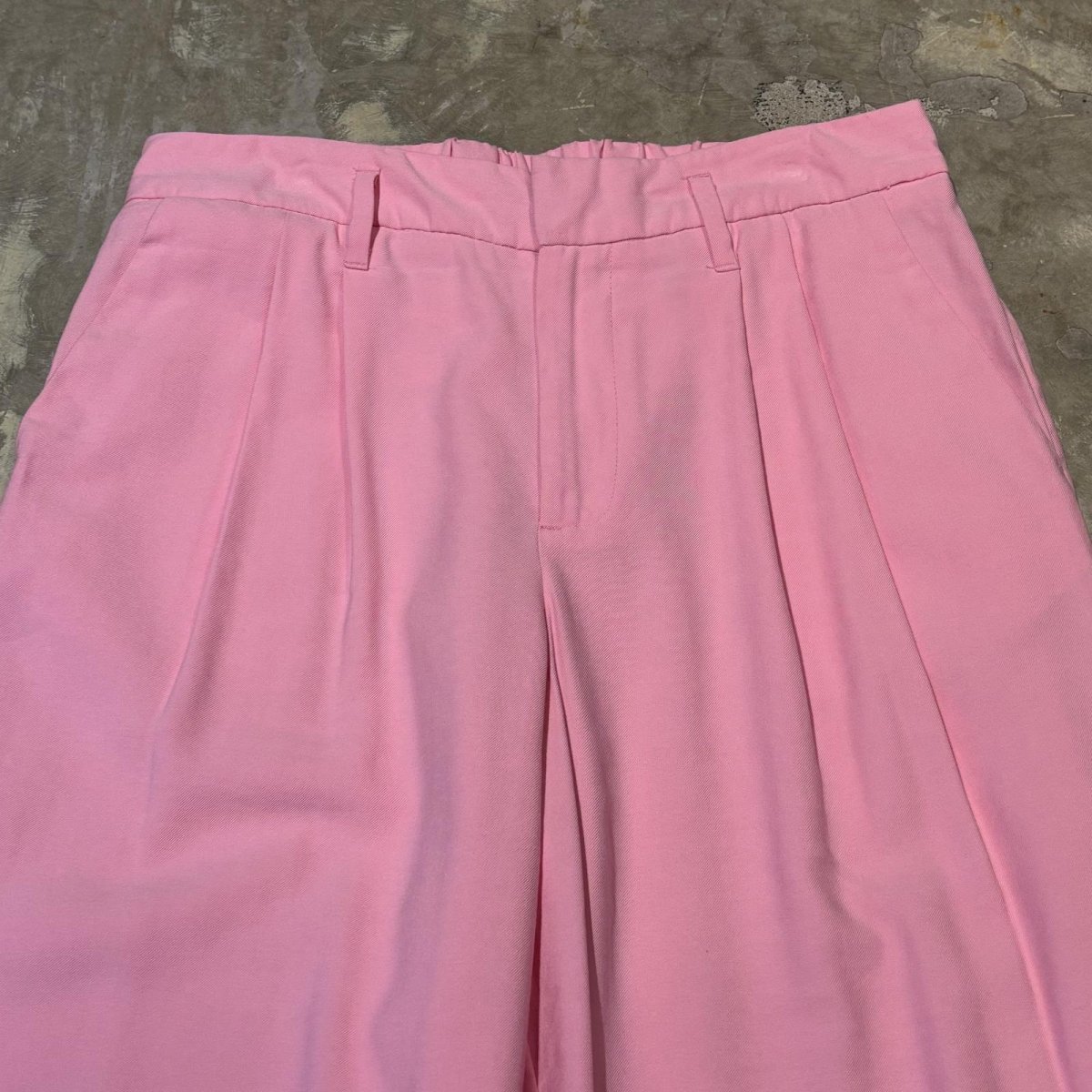 画像10: PINK COLOR WIDE SILHOUETTE SLACKS / W30~W36 (10)