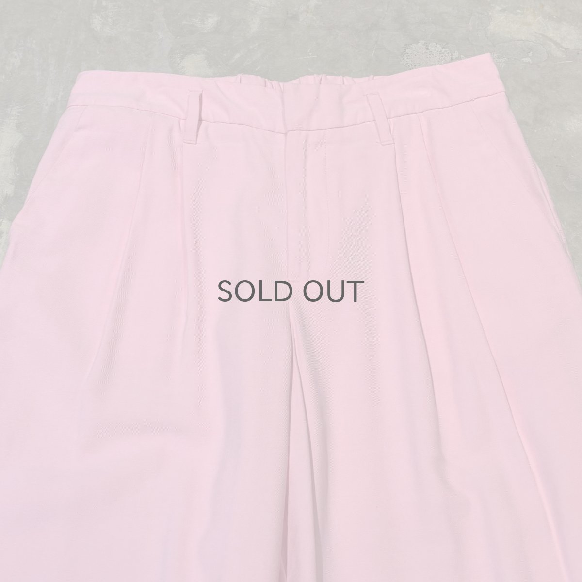 画像10: PINK COLOR WIDE SILHOUETTE SLACKS / W30~W36 (10)