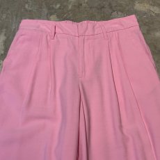 画像10: PINK COLOR WIDE SILHOUETTE SLACKS / W30~W36 (10)