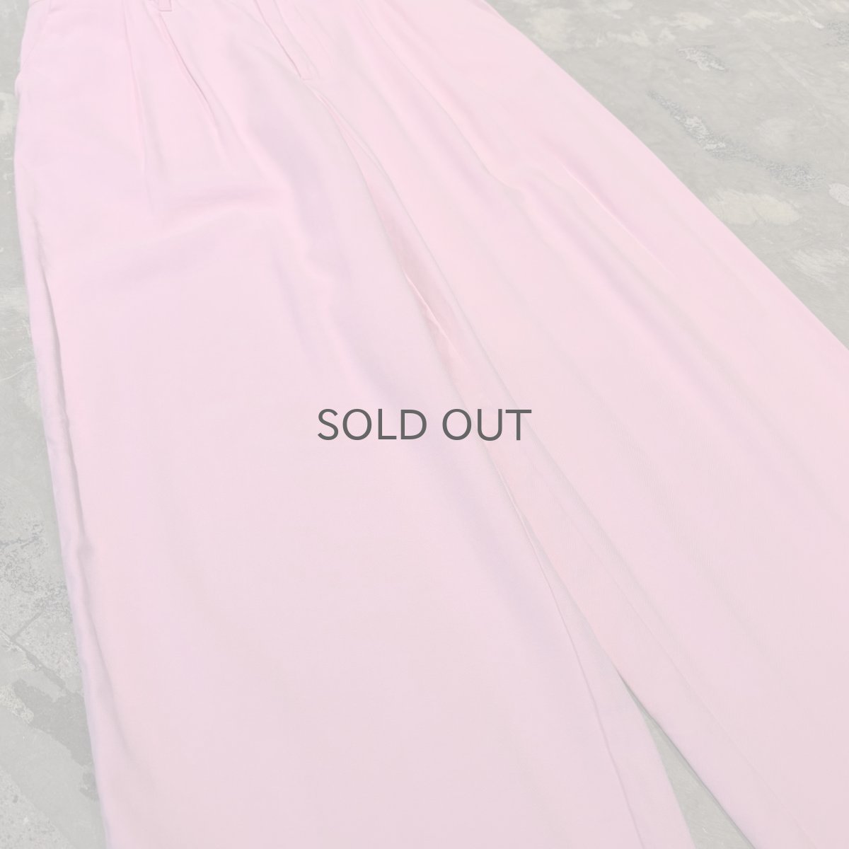 画像5: PINK COLOR WIDE SILHOUETTE SLACKS / W30~W36 (5)