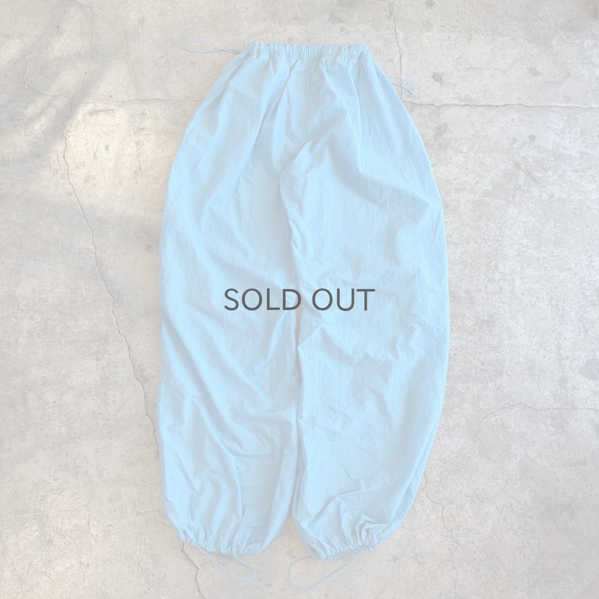 画像2: SIDE DRAW CORD BLUE COLOR DESIGN PANTS / FREE~W39 (2)