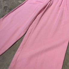 画像6: PINK COLOR WIDE SILHOUETTE SLACKS / W30~W36 (6)