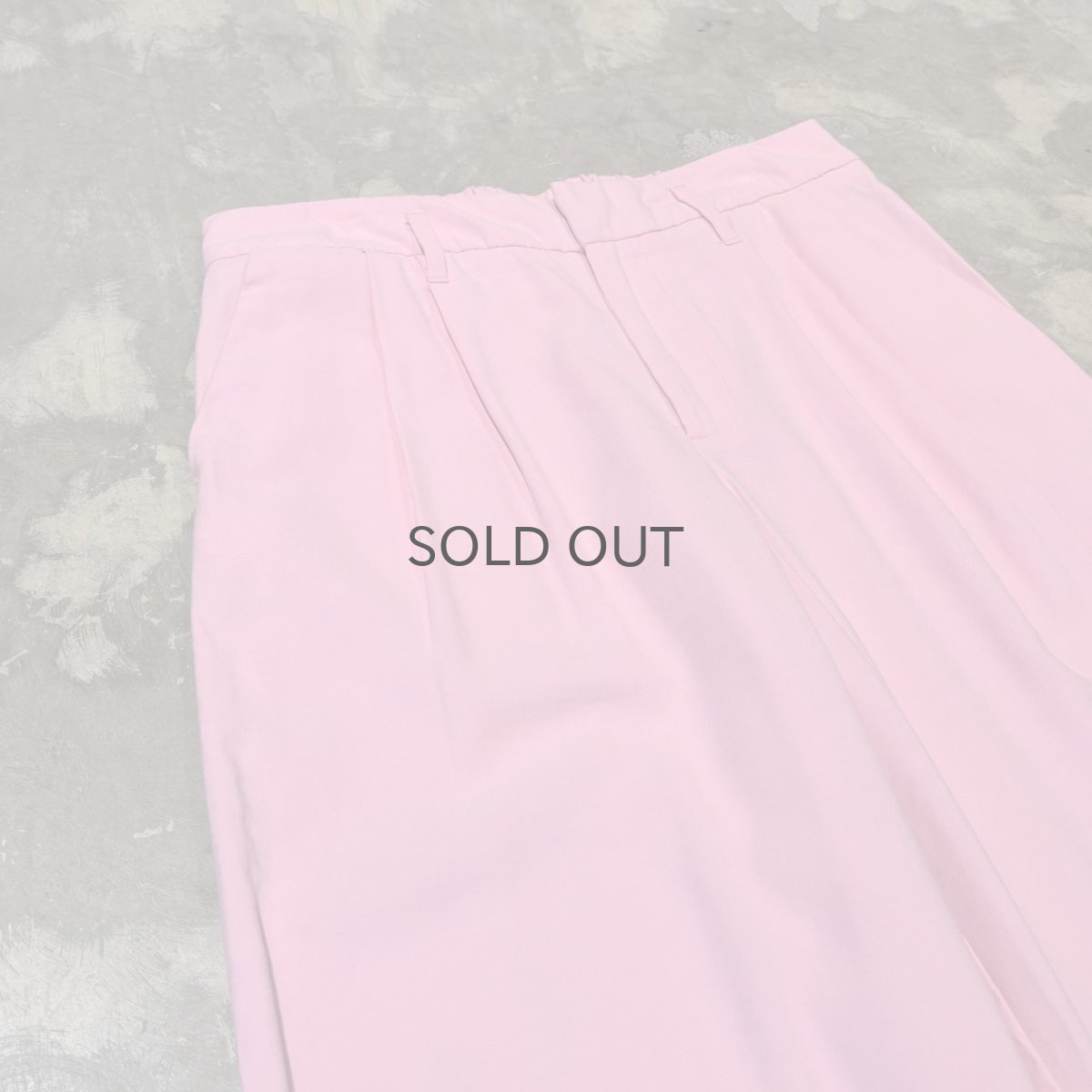 画像3: PINK COLOR WIDE SILHOUETTE SLACKS / W30~W36 (3)