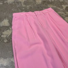 画像3: PINK COLOR WIDE SILHOUETTE SLACKS / W30~W36 (3)