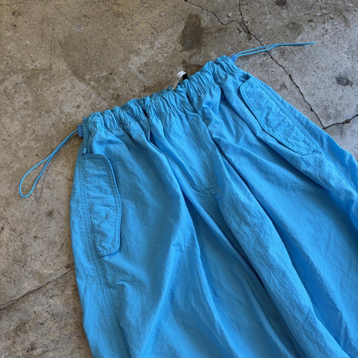 画像3: SIDE DRAW CORD BLUE COLOR DESIGN PANTS / FREE~W39 (3)