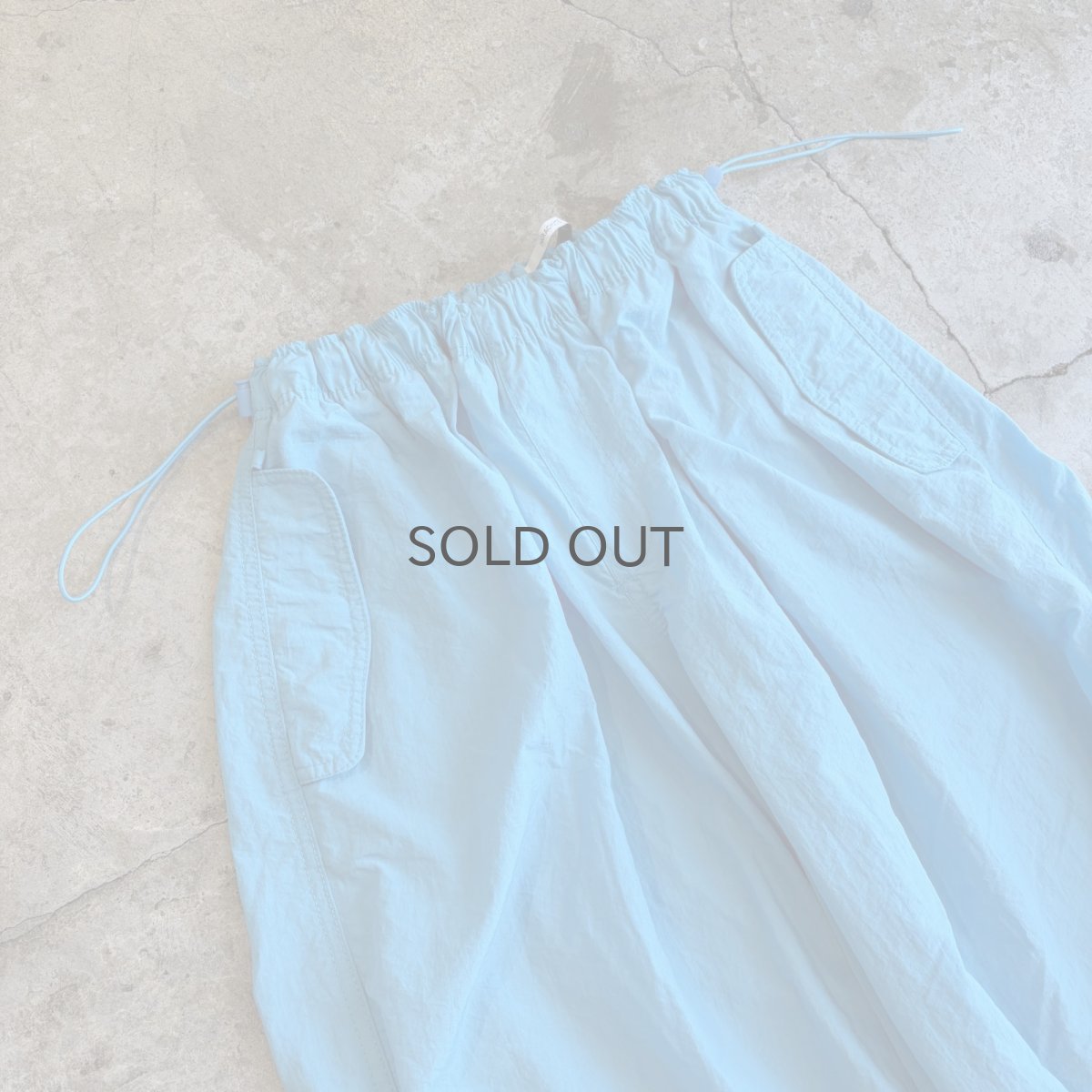 画像3: SIDE DRAW CORD BLUE COLOR DESIGN PANTS / FREE~W39 (3)