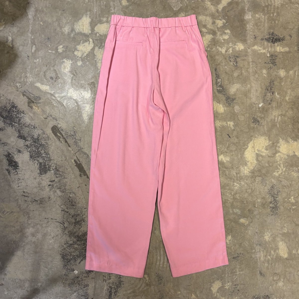 画像2: PINK COLOR WIDE SILHOUETTE SLACKS / W30~W36 (2)