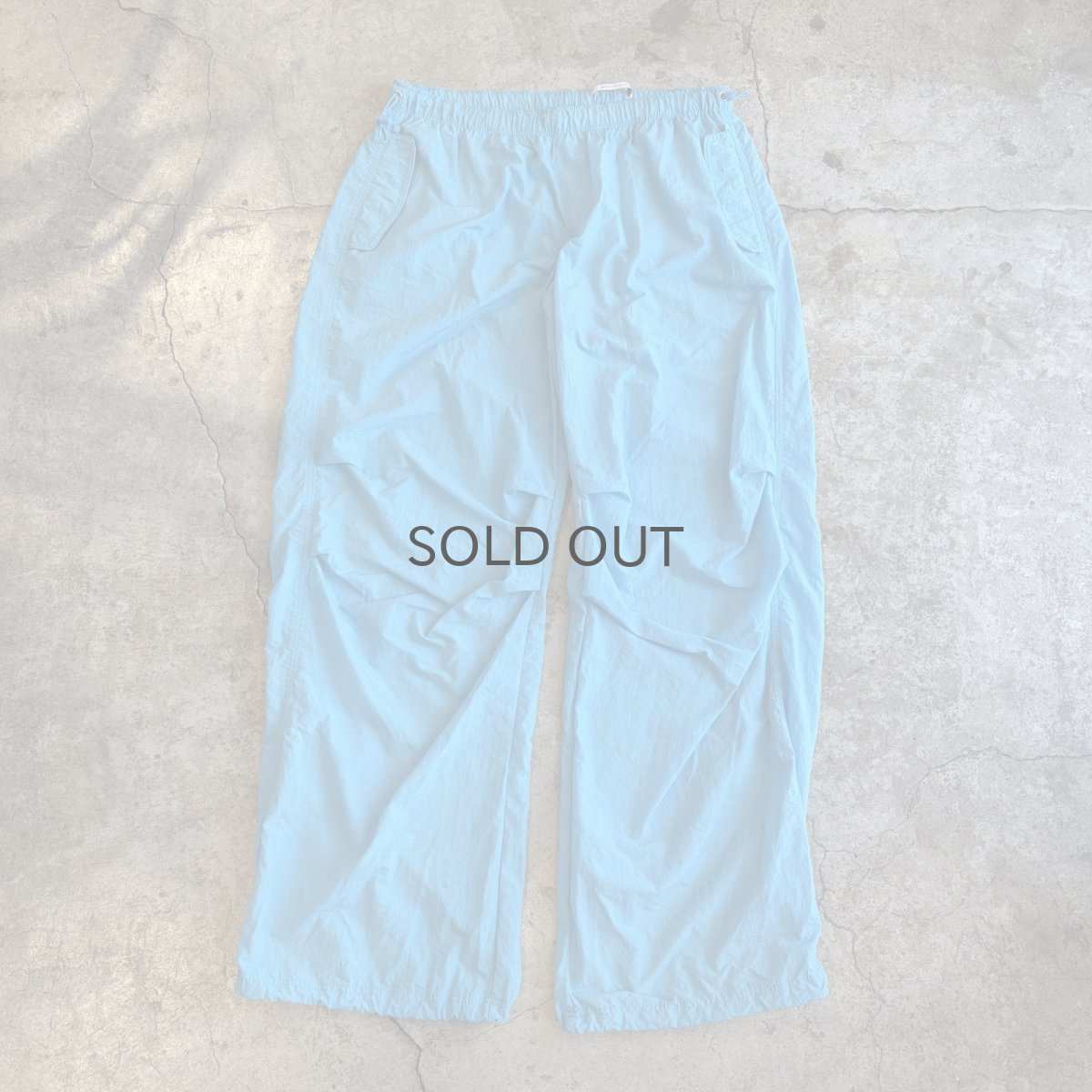 画像5: SIDE DRAW CORD BLUE COLOR DESIGN PANTS / FREE~W39 (5)