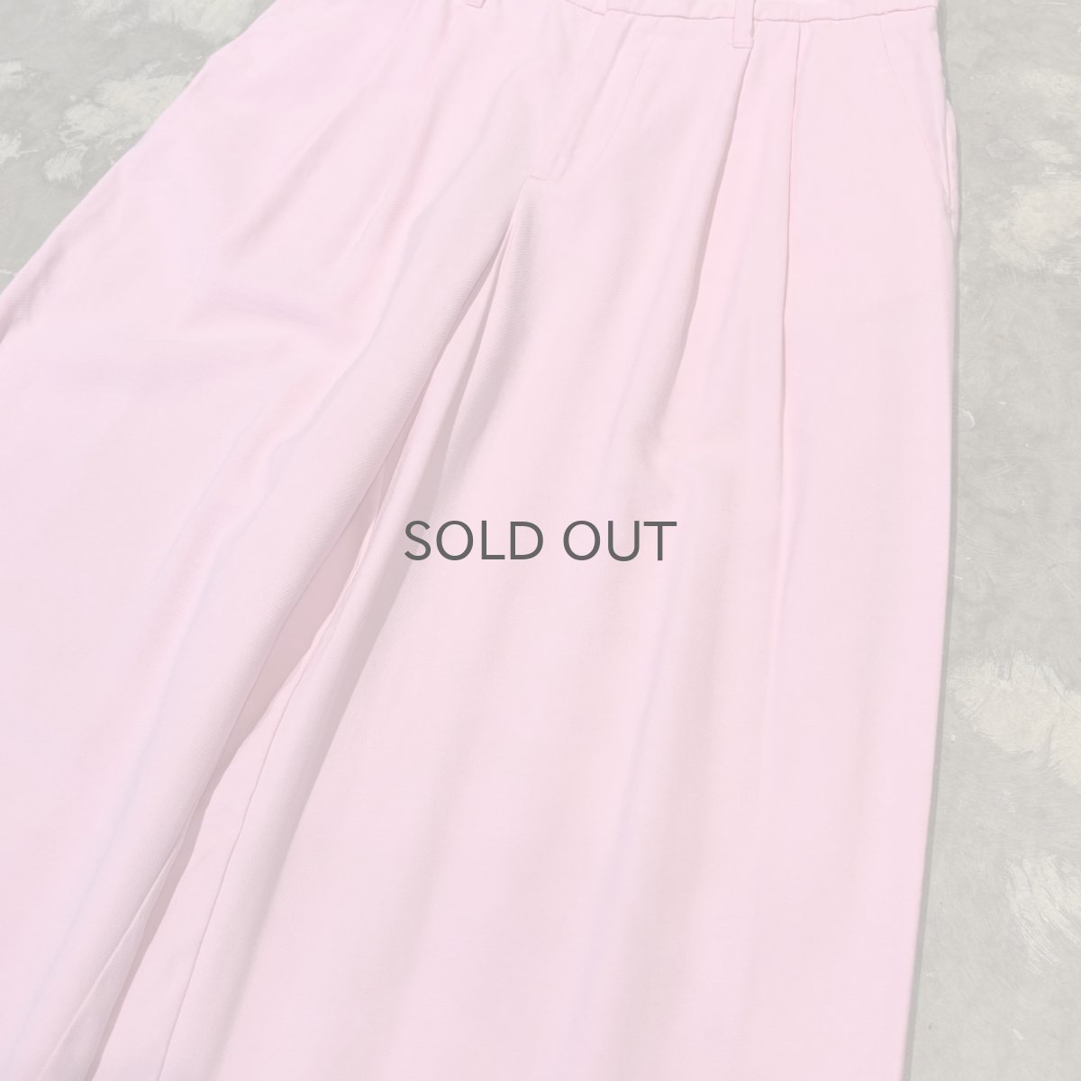 画像4: PINK COLOR WIDE SILHOUETTE SLACKS / W30~W36 (4)
