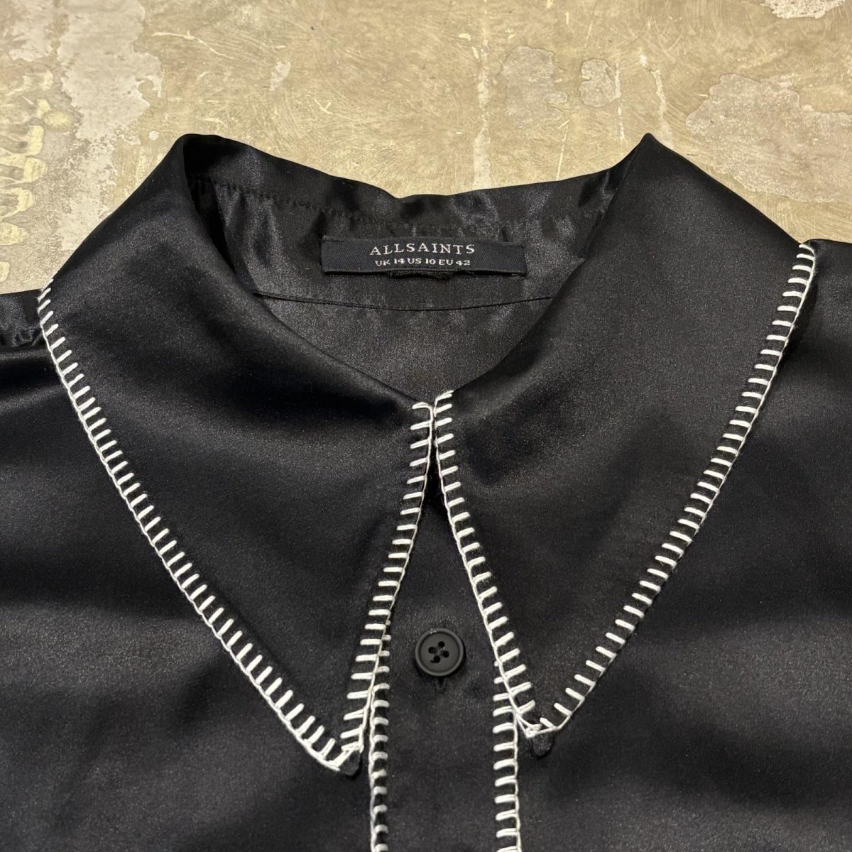 画像10: 【ALL SAINTS】MONOCHROME STITCH L/S SHIRT / Mens L (10)