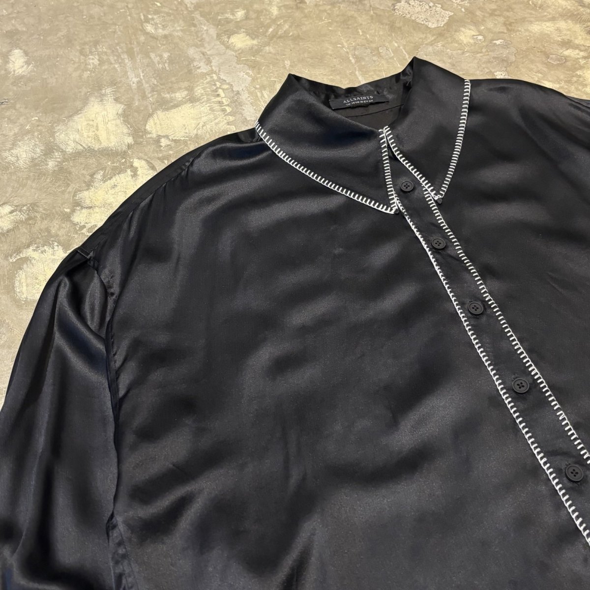 画像3: 【ALL SAINTS】MONOCHROME STITCH L/S SHIRT / Mens L (3)