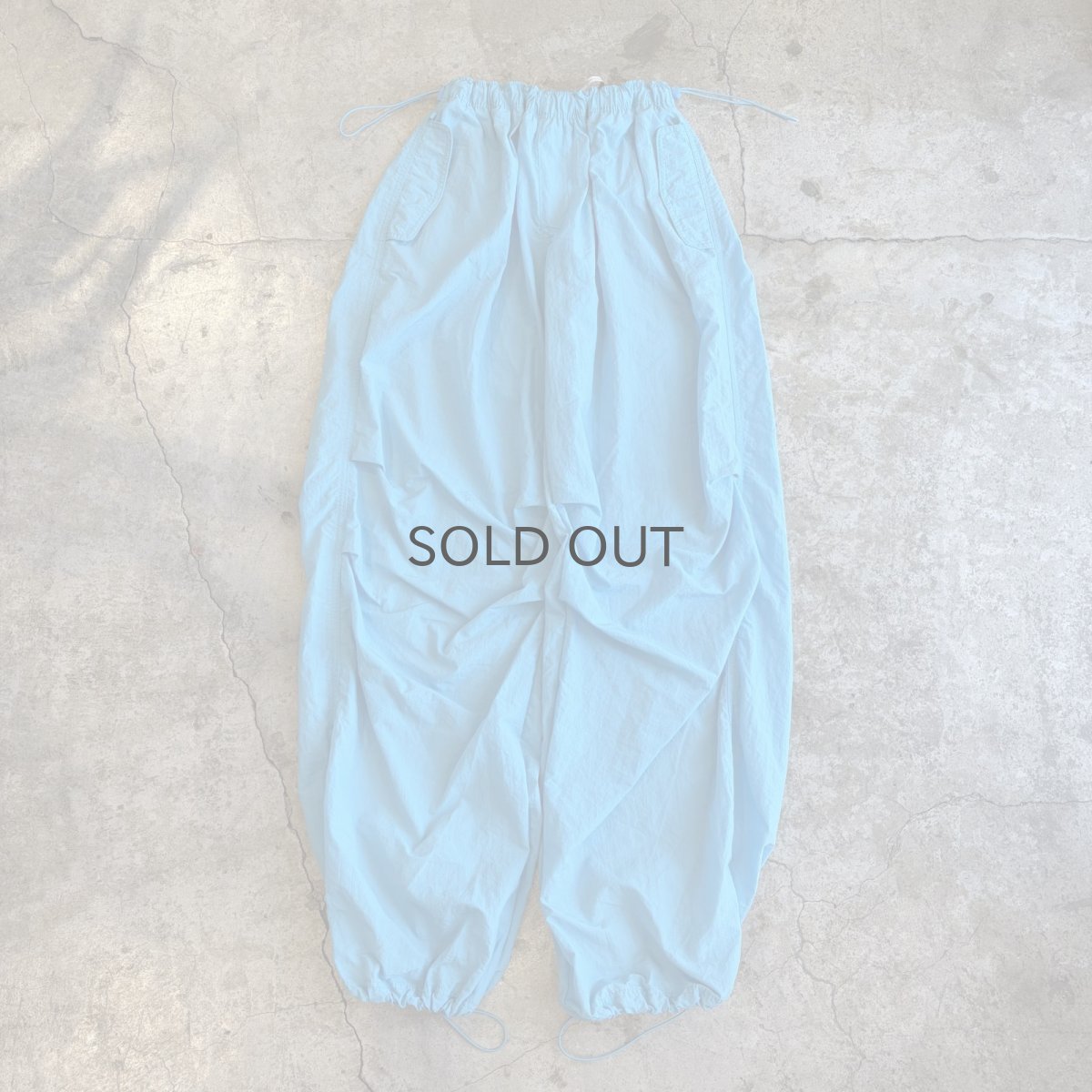 画像1: SIDE DRAW CORD BLUE COLOR DESIGN PANTS / FREE~W39 (1)