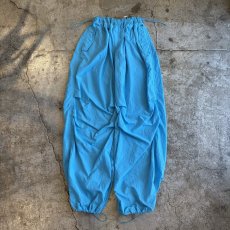 画像1: SIDE DRAW CORD BLUE COLOR DESIGN PANTS / FREE~W39 (1)