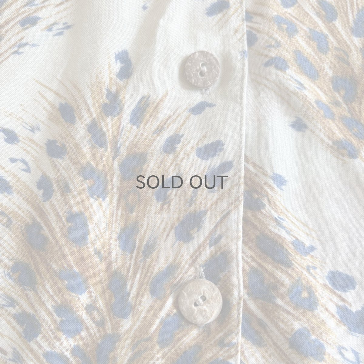 画像8: ALL OVER PEACOCK PATTERN S/S SHIRT/ Ladies L (8)