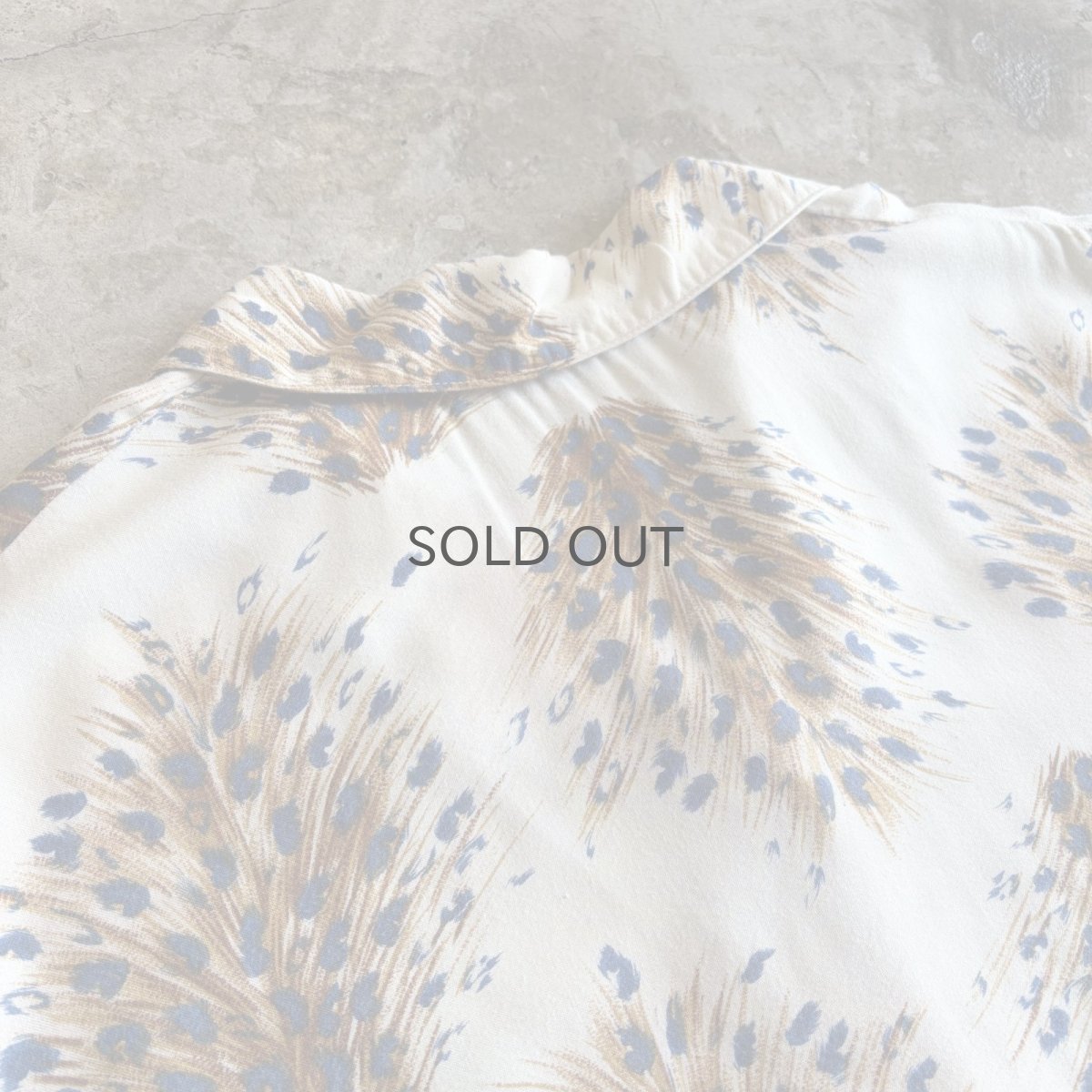 画像9: ALL OVER PEACOCK PATTERN S/S SHIRT/ Ladies L (9)