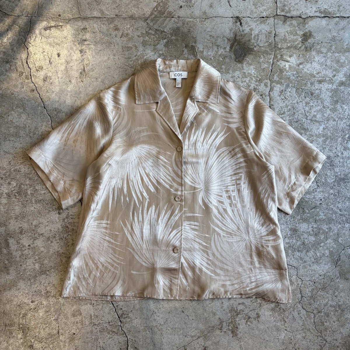 画像1: ALL OVER PATTERN LUSTER S/S SHIRT / Ladies M (1)