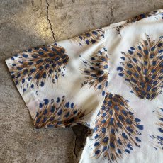 画像10: ALL OVER PEACOCK PATTERN S/S SHIRT/ Ladies L (10)