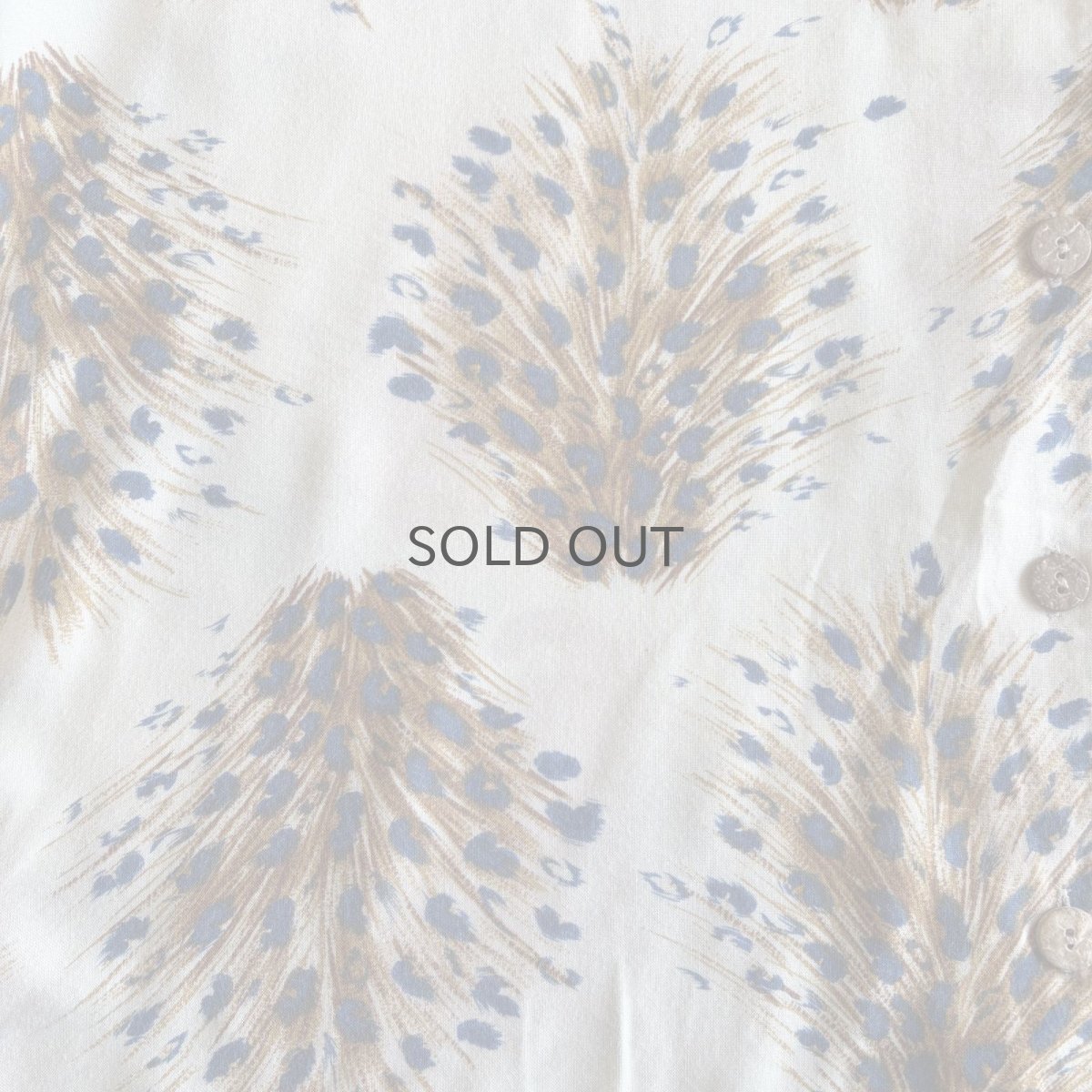 画像4: ALL OVER PEACOCK PATTERN S/S SHIRT/ Ladies L (4)