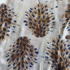 画像4: ALL OVER PEACOCK PATTERN S/S SHIRT/ Ladies L (4)
