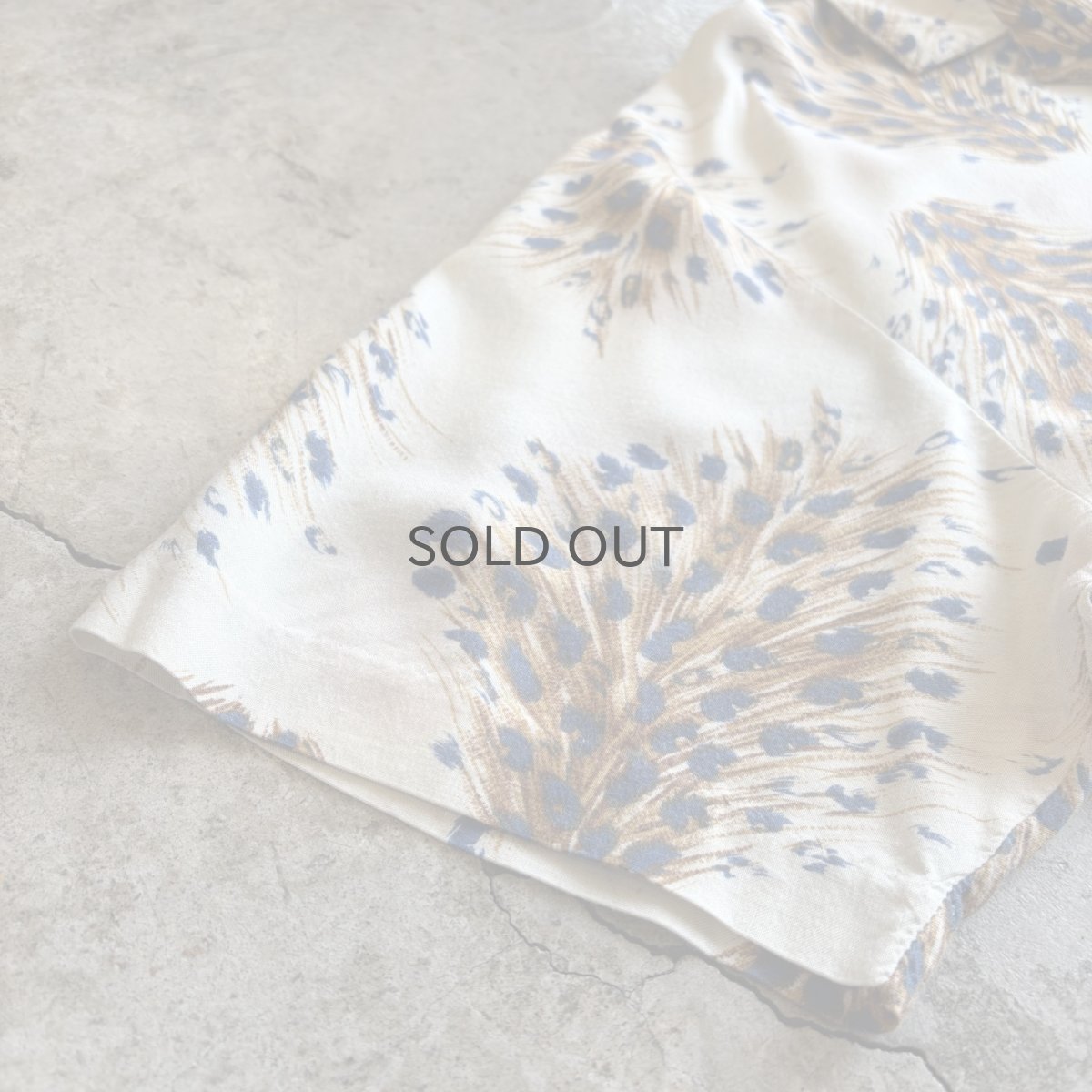 画像6: ALL OVER PEACOCK PATTERN S/S SHIRT/ Ladies L (6)