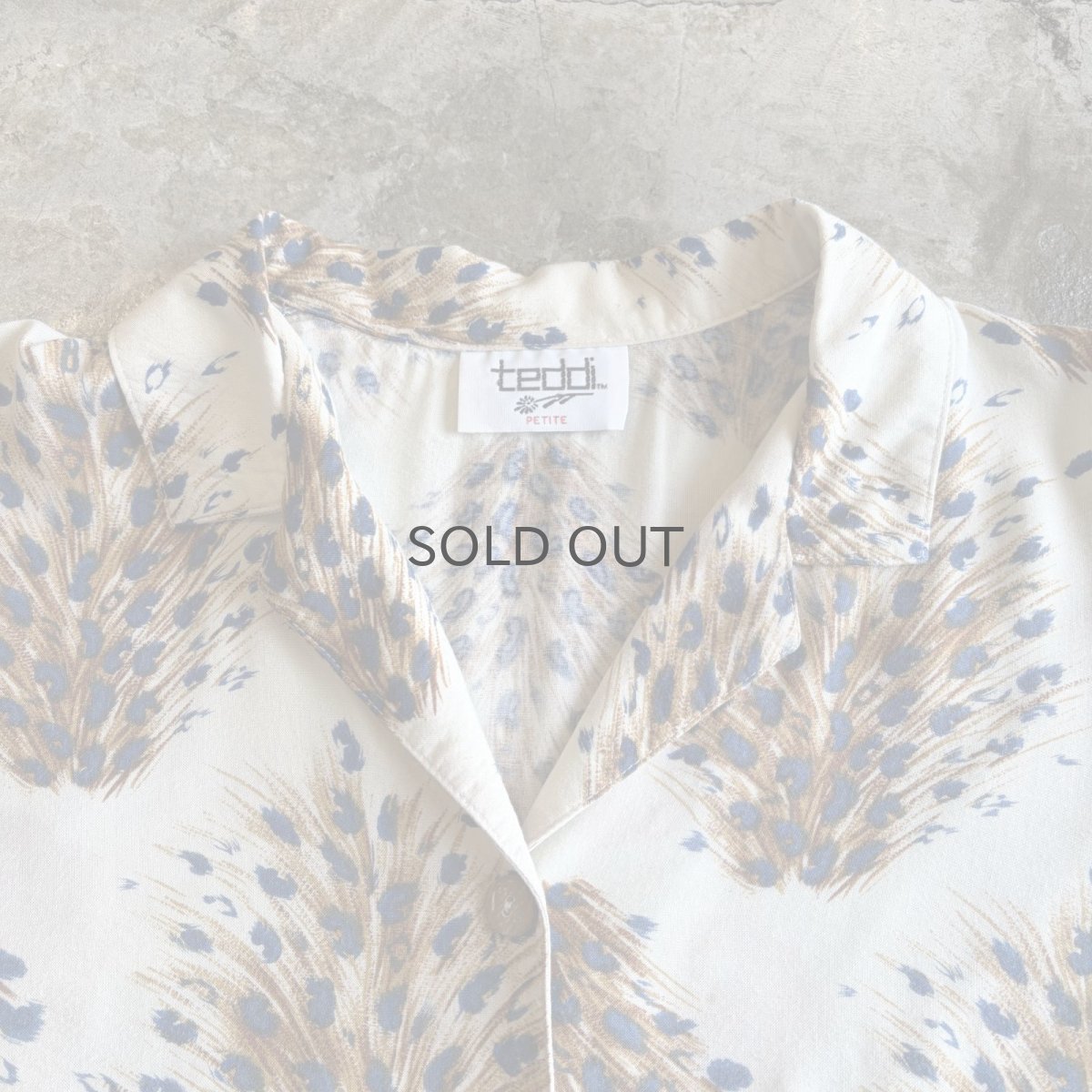 画像5: ALL OVER PEACOCK PATTERN S/S SHIRT/ Ladies L (5)