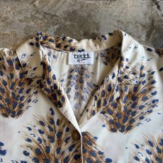 画像5: ALL OVER PEACOCK PATTERN S/S SHIRT/ Ladies L (5)