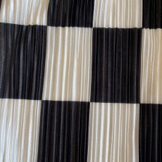 画像10: MONOCHROME CHECKER PATTERN PLEATS DESIGN WIDE PANTS / W29~W37(L) (10)