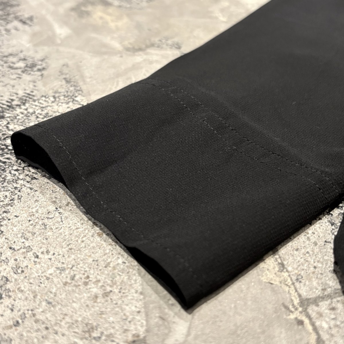 画像7: BLACK BAND COLLAR SHEER L/S SHIRT / Mens L (7)