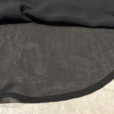 画像8: BLACK BAND COLLAR SHEER L/S SHIRT / Mens L (8)