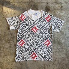 画像1: 90's "TEXAS" LOGO ALL OVER PATTERN COLOR S/S TEE / Ladies M / MADE IN USA (1)