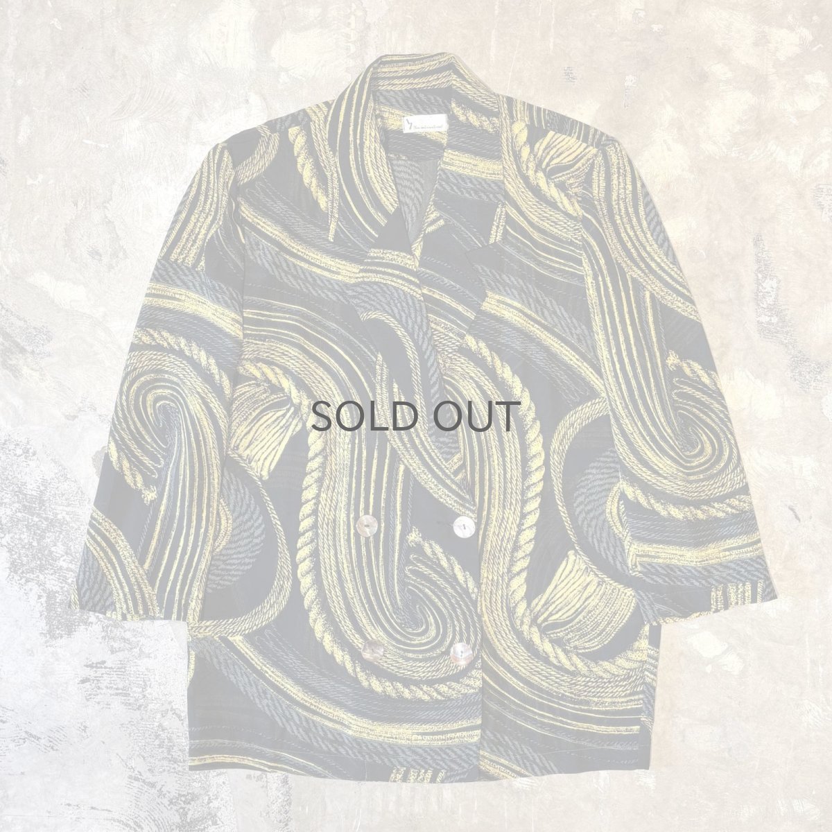 画像1: ALL OVER ARTISTIC PATTERN SHEER JACKET / Mens M (1)