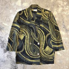 画像1: ALL OVER ARTISTIC PATTERN SHEER JACKET / Mens M (1)