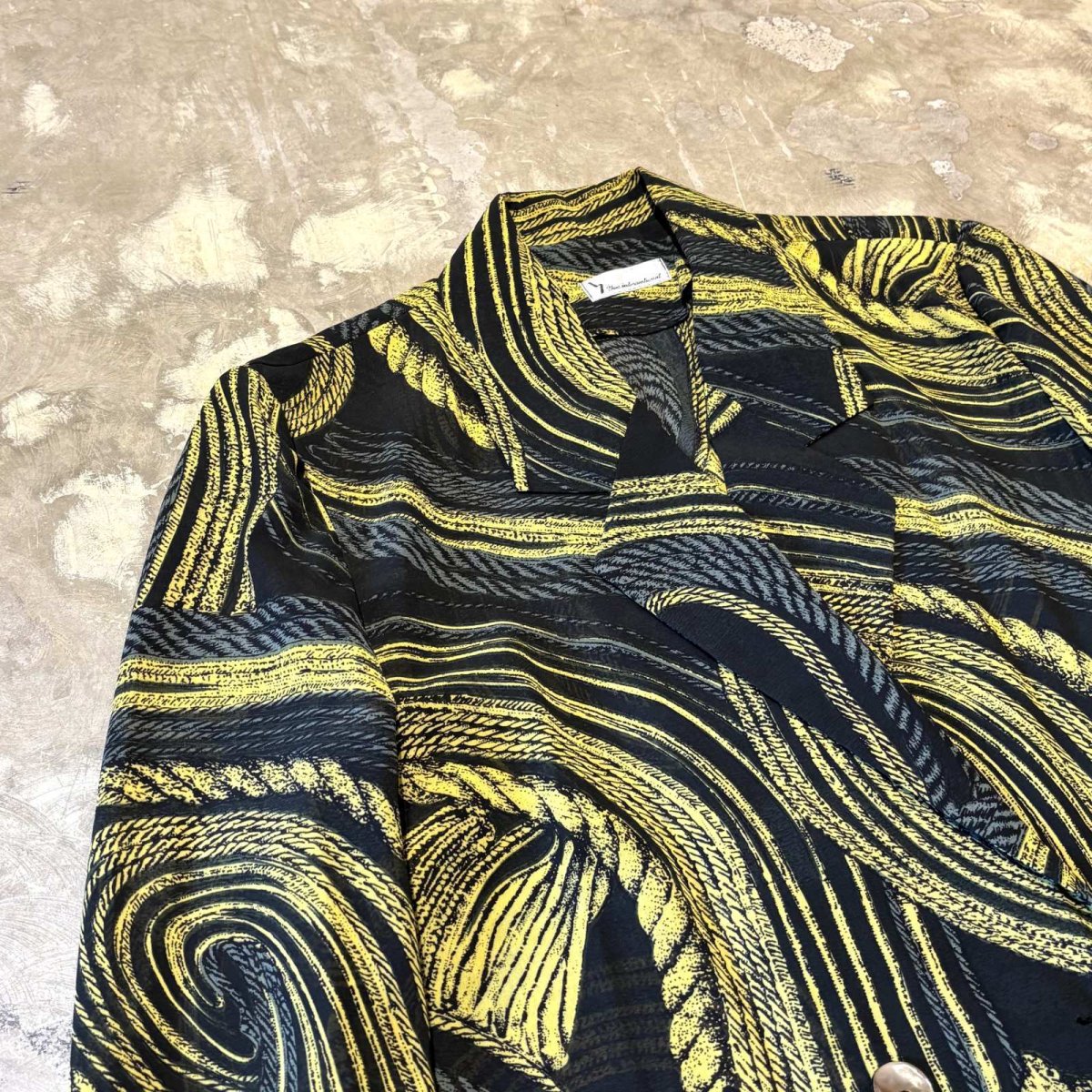 画像3: ALL OVER ARTISTIC PATTERN SHEER JACKET / Mens M (3)