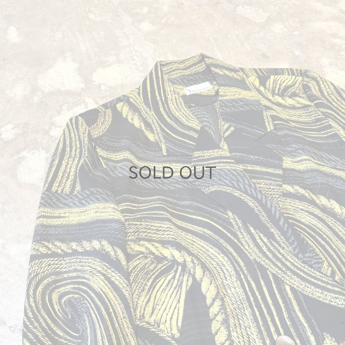画像3: ALL OVER ARTISTIC PATTERN SHEER JACKET / Mens M (3)