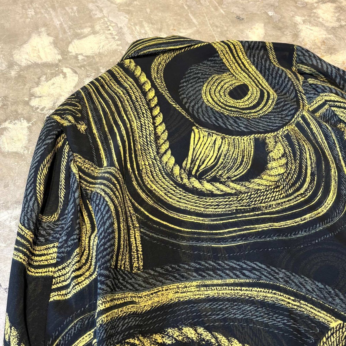画像9: ALL OVER ARTISTIC PATTERN SHEER JACKET / Mens M (9)