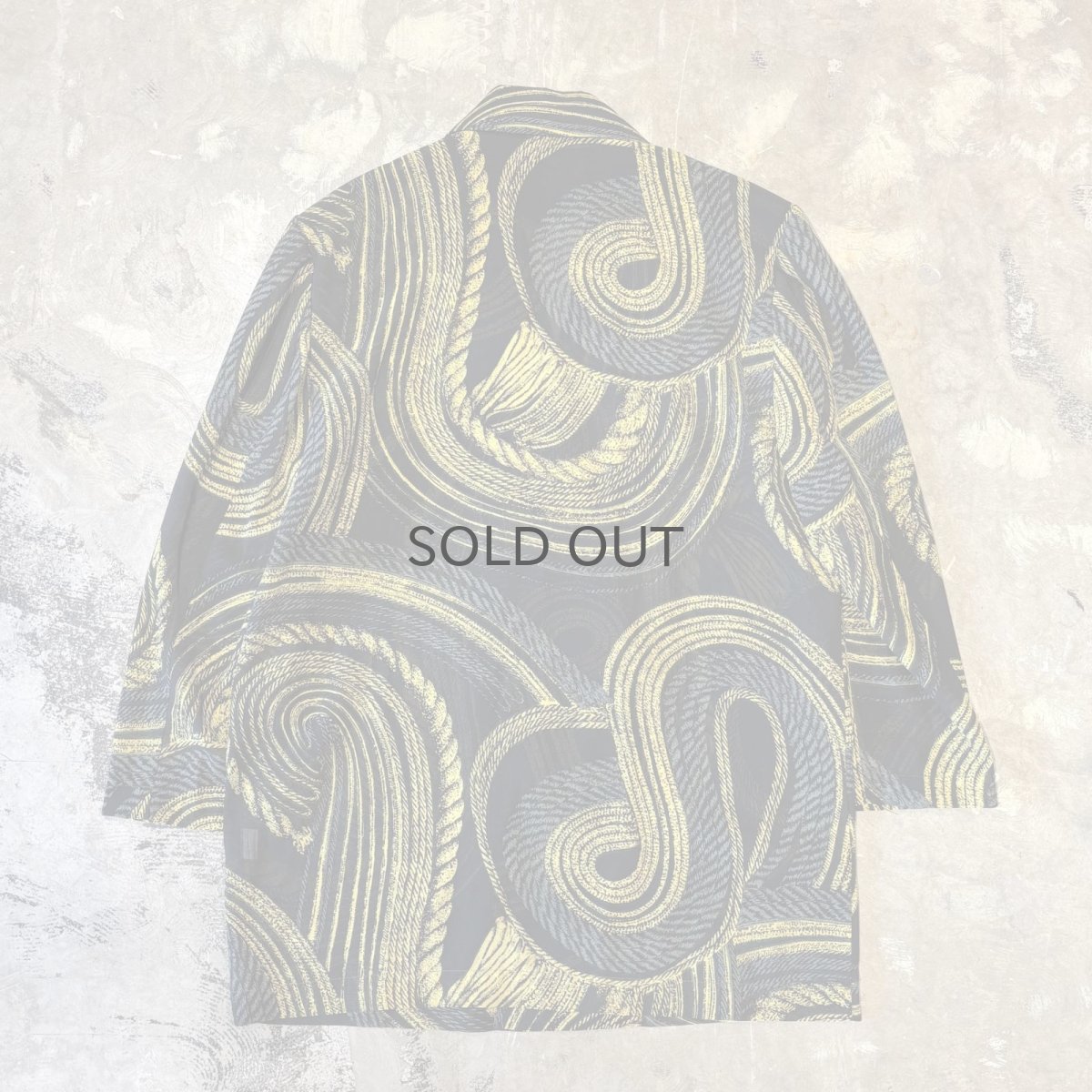 画像2: ALL OVER ARTISTIC PATTERN SHEER JACKET / Mens M (2)