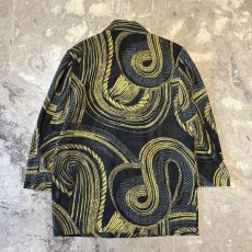 画像2: ALL OVER ARTISTIC PATTERN SHEER JACKET / Mens M (2)