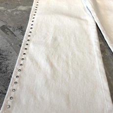 画像7: WHITE COLOR STUDS DECORATIVE WIDE SILHOUETTE PANTS / W33 (7)