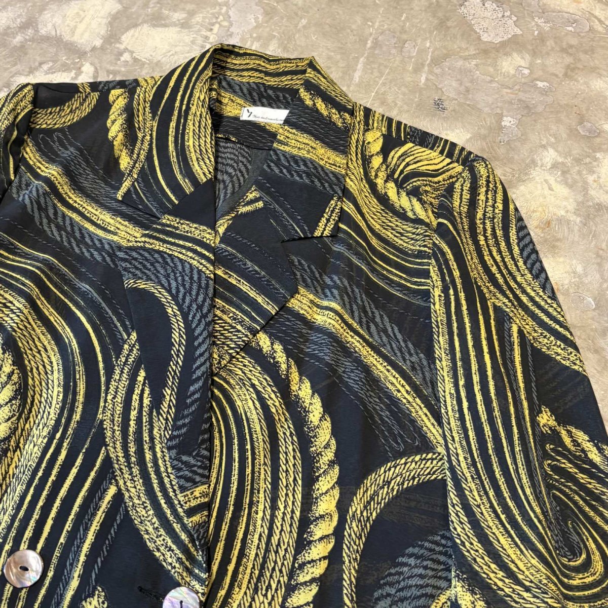 画像4: ALL OVER ARTISTIC PATTERN SHEER JACKET / Mens M (4)