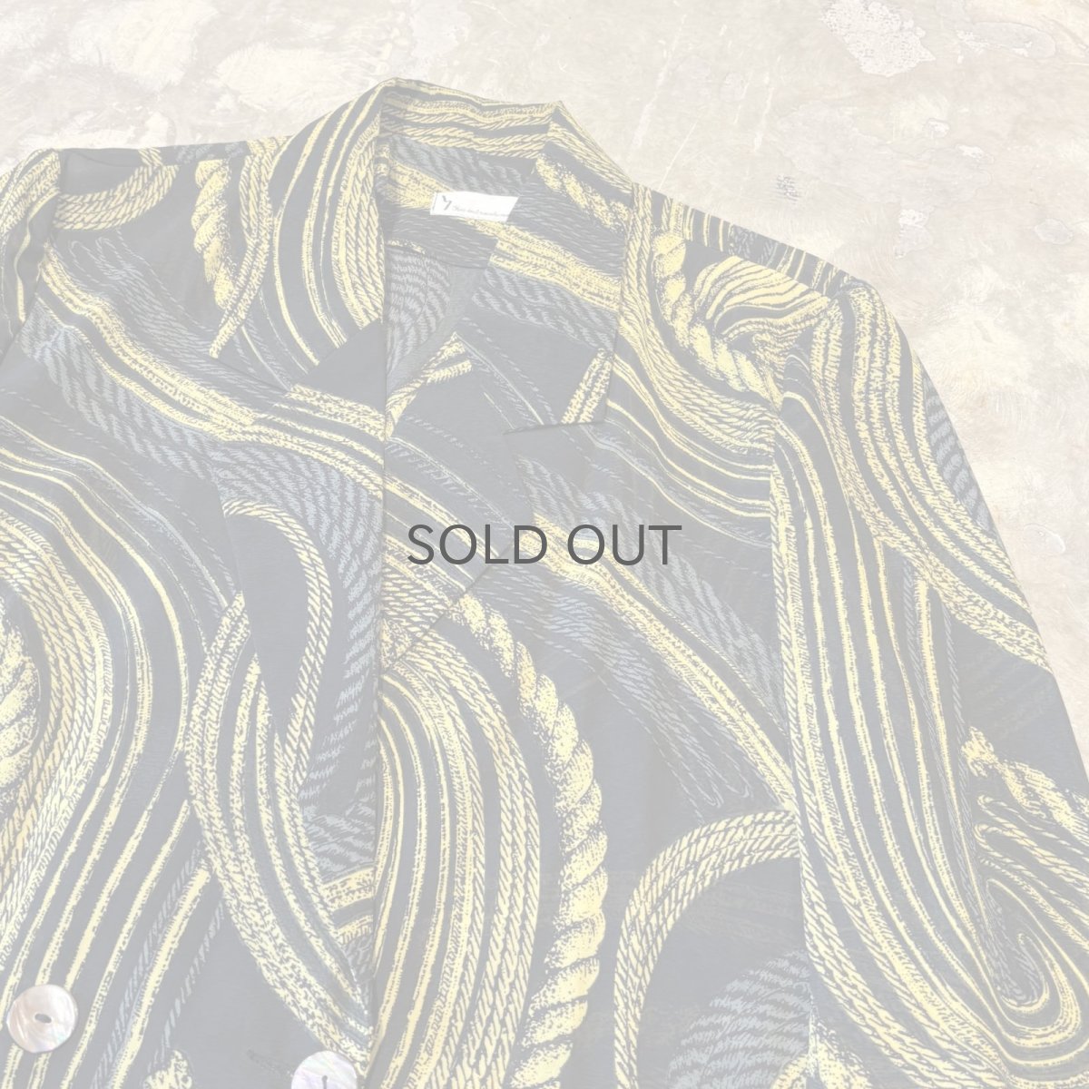 画像4: ALL OVER ARTISTIC PATTERN SHEER JACKET / Mens M (4)