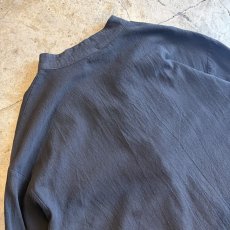 画像8: BLACK COLOR LACE UP RIBBON DESIGN L/S TOPS / Ladies L (8)