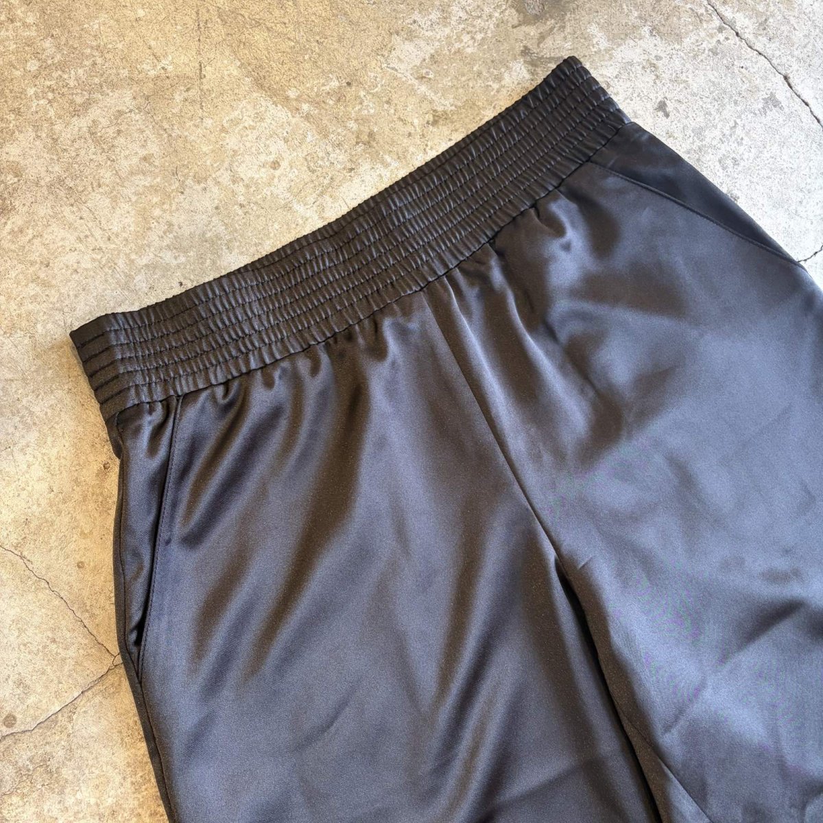 画像3: BLACK COLOR LUSTER DESIGN WIDE PANTS / W30~W35 (3)