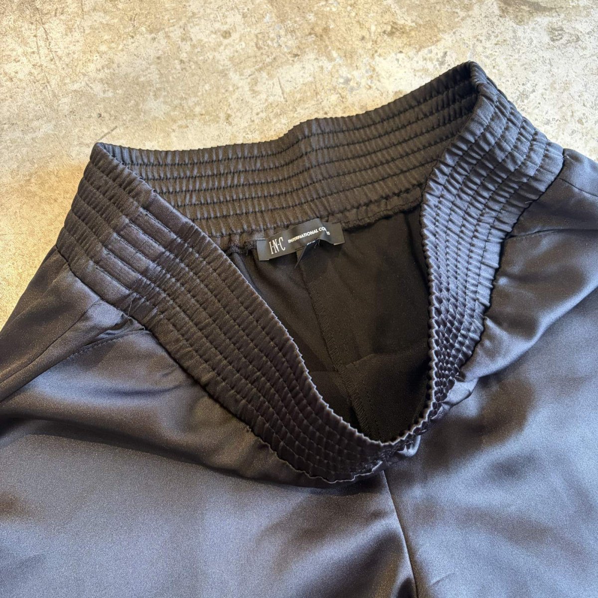 画像7: BLACK COLOR LUSTER DESIGN WIDE PANTS / W30~W35 (7)