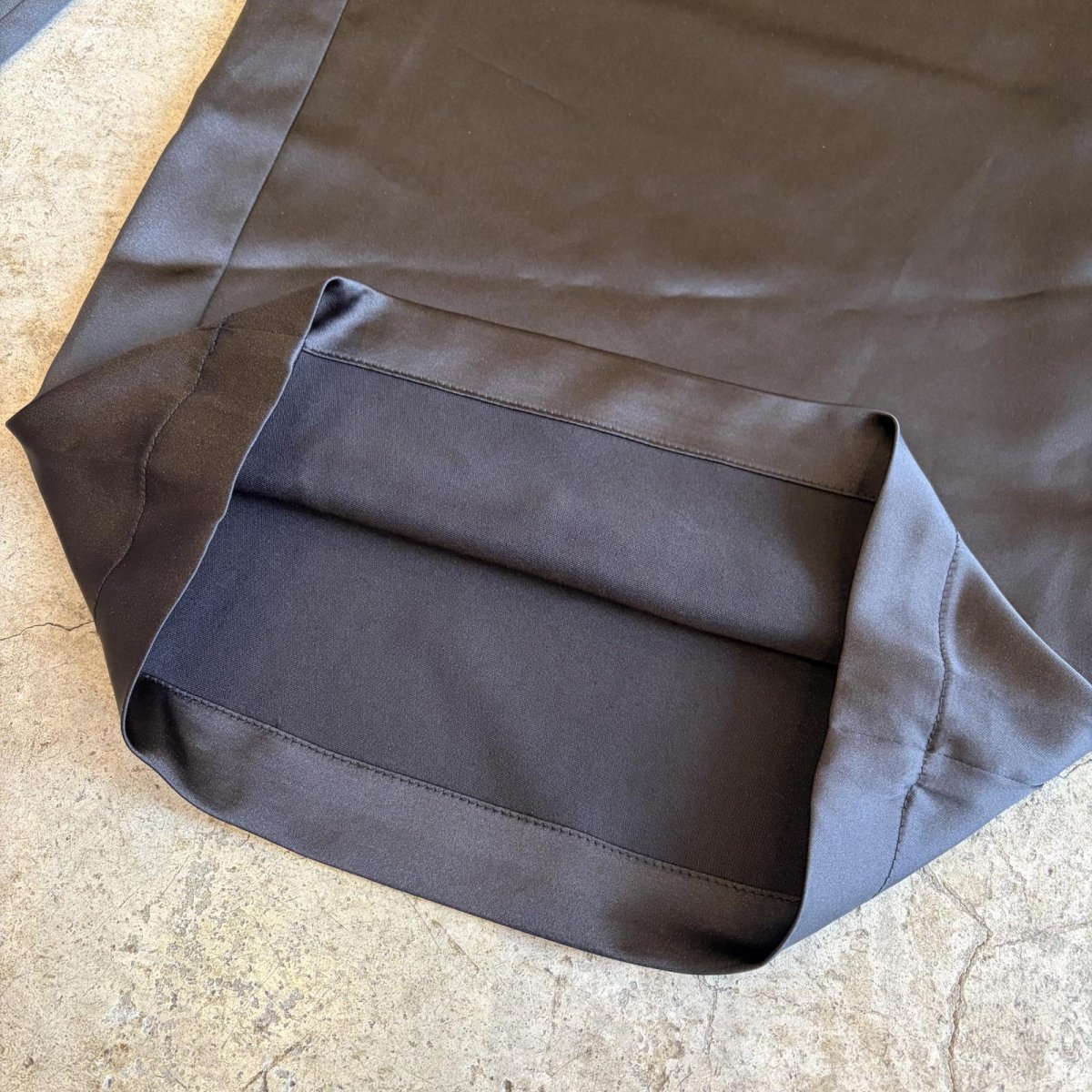 画像5: BLACK COLOR LUSTER DESIGN WIDE PANTS / W30~W35 (5)