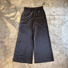 画像1: BLACK COLOR LUSTER DESIGN WIDE PANTS / W30~W35 (1)