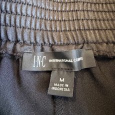 画像11: BLACK COLOR LUSTER DESIGN WIDE PANTS / W30~W35 (11)