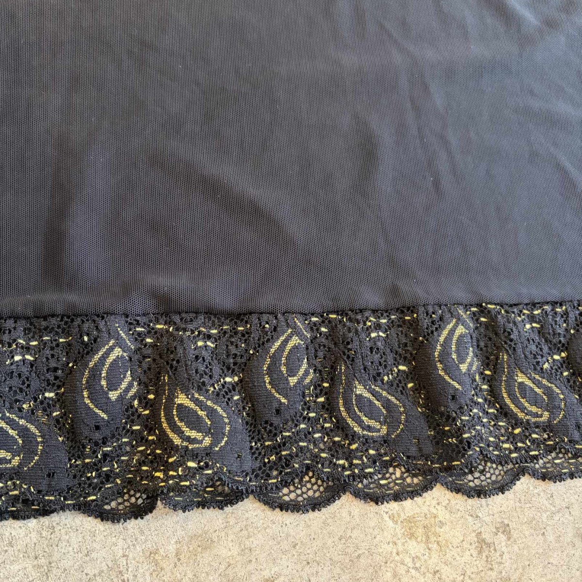 画像9: BLACK COLOR LACE LINGERIE CAMISOLE / Ladies S~M (9)