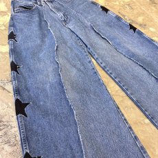画像5: 【Wiz&Witch】"UNITED" SIDE STARS TWINS WIDE DENIM PANTS / W31 (5)